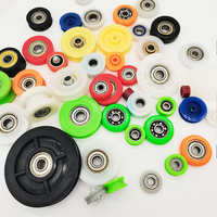 Roues à roulettes en plastique haute efficacité O.D 10mm 33mm 35mm 36mm 40mm 42mm 43mm 45mm 48mm 50mm 56mm 57mm Roue à roulettes en nylon Pom