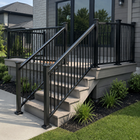 Système de balustrade en verre avec cadre en aluminium, main courante thermolaquée 6063 T5 pour escalier, balcon, terrasse