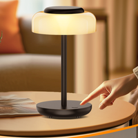 Lampe de table LED portable rechargeable, décoration d'intérieur, lampe de bureau sans fil, 3 niveaux de luminosité, commande tactile, veilleuse rechargeable