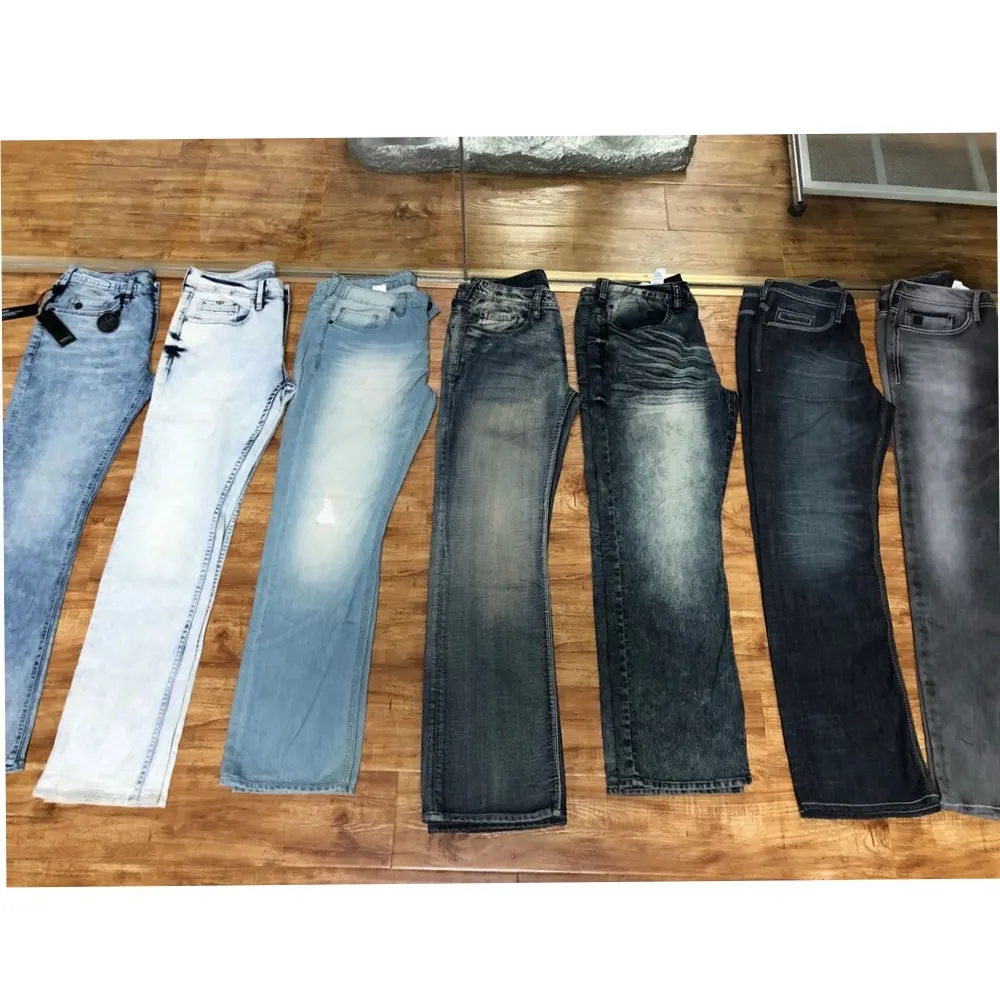 GZY Lowest price mixed styles stock jeans for man wholesale stocklot garments