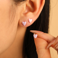 CELES Boucles d'oreilles clous en céramique colorées trèfle à quatre feuilles pour femme, bijoux quotidiens minimalistes et mignons, vente en gros
