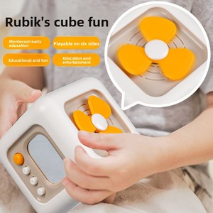 Juguete Educativo Montessori para Niños de 0 a 3 Años, Cubo Mágico de Plástico con Seis Caras, Juguete Sensorial para Bebés - Product Image 3