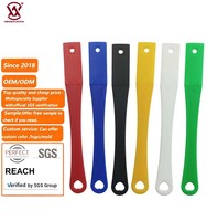 Livraison rapide : Sangle de poignet en PVC pour éventail, avec découpe en forme de cœur, rivets métalliques à pression détachables, poignée de remplacement pour éventails pliants
