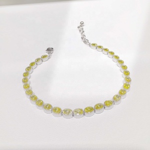 OEM plata 925 Silver natural stone luxury bracelet diy elegant colorful zircon 14k gold plated Children's Gift Party bracelets - Product Image 2