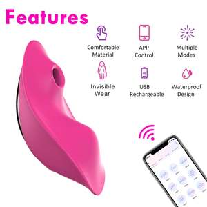 APP Télécommande 9 Aspiration Mode de Vibration Femelle Portable Vibrant Masseur Culotte Femmes Vibrateur <span class=keywords><strong>Avec</strong></span> Téton Clitoridien Sucer - Product Image 3