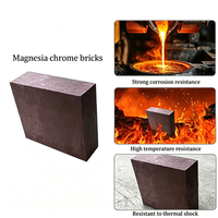 Brique réfractaire en magnésite chromée 1650°C pour four rotatif à ciment et four industriel avec service de découpe certifié ISO9001