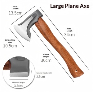 Ascia da Combattimento Niman Russa Portatile in Acciaio ad Alto Tenore di Carbonio con Bordo Curvo, Ascia Affilata e Resistente per Campeggio e Legna da Ardere, Forgiata a Mano - Product Image 6