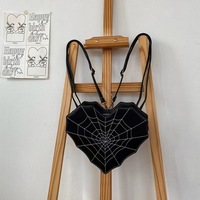 Personnalisé Nouveau Halloween Crâne Conception Femmes Noir PU En Cuir Sac À Bandoulière Punk Gothique Sac Portable Mode Foncé Style Sac À Bandoulière