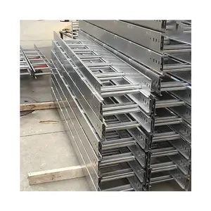 Hot Sale 200*150mm 500*150mm Hot Dip Galvanised Heavy Duty Type Cable Tray Ladder Rack Dimensions System Price List