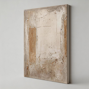 Modern Wabi Sabi Rustic Textured Wall Art Unframed Beige <strong>Neutral</strong> Abstract Canvas <strong>Print</strong> for Minimalist Interior Design - Product Image 2