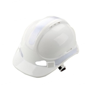 Casque de sécurité à fentes en V personnalisable en gros, directement de l'usine, échantillons gratuits, CE EN397, 4 points de suspension, bande réfléchissante - Product Image 3