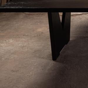 ชุดโต๊ะอาหารหรูหราทันสมัยสีดำ วี แบล็ค  โต๊ะไม้สำหรับห้องรับประทานอาหาร - Product Image 6