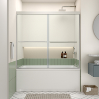 Taille personnalisable Salle de bain Double douche Système de porte coulissante Cabine de douche sur pied