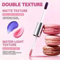 Populaire Gloss à lèvres double embout effet perle bleue, peel-off, repulpant, waterproof, anti-transfert