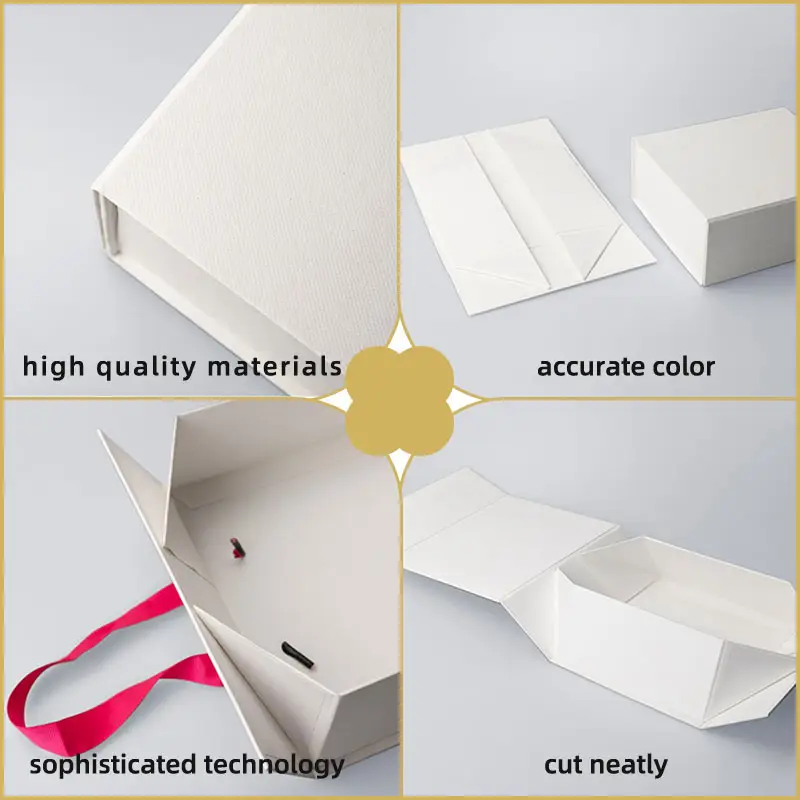 럭셔리 사용자 정의 로고 슬라이드 선물 상자 흰색 단단한 하드 케이스 판지 포장 이동식 뚜껑 및 기본 종이 상자 목