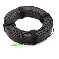 Kabel Patch Cord Fiber Optik Flat Drop Pre-connectorized G657A G652D SC APC Simplex 1 Core untuk FTTH Telecom