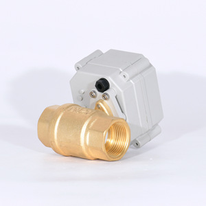 Tonhe Miniature Electric Ball Valve 1 In Threaded Brass DC5V For Water Control - Product Image 2