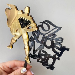 ท็อปเปอร์เค้กอะคริลิค รูปน้ำผึ้งและน้ำตาลหวาน ตกแต่งเค้กวันเกิดคุณพ่อสุดยอด สำหรับวันพ่อ - Product Image 2