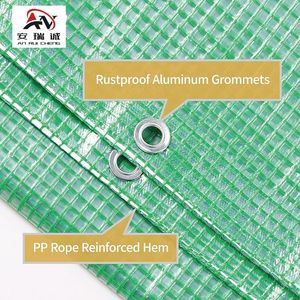 Bâche en maille verte en PE <span class=keywords><strong>pour</strong></span> <span class=keywords><strong>serre</strong></span> d'hiver, 140 g/m², anti-UV, laminage transparent, imperméable, bâche en polyéthylène <span class=keywords><strong>pour</strong></span> meubles - Product Image 3