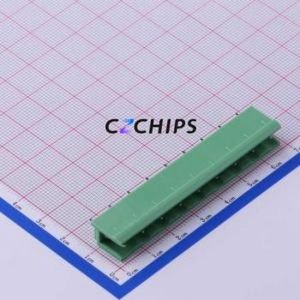 KF2EDGV-7.62-9P Plug-in Terminal Block Through hole,P=7.62mm Connector Board-to-Board / Socket - Open 1x9P 7.62mm Green - Product Image 1
