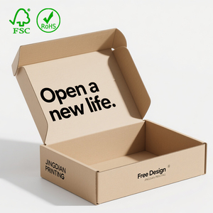 Low MOQ <strong>Small</strong> Custom Printing Black Corrugated Paper <strong>Cardboard</strong> Packaging Custom Mailer <strong>Boxes</strong> - Product Image 1