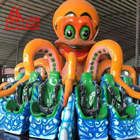 Manège Octopus Flying Disk, Attraction interactive de parc à thème avec rotation fluide, Équipement de parc d'attractions pour enfants et adultes