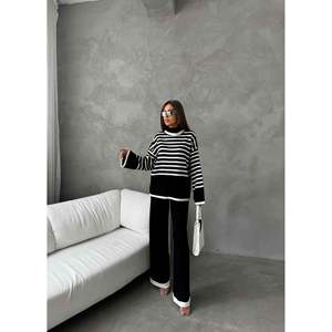 Turtleneck <b>Knit</b> <b>Set</b> 1507 - Black - Product Image 1