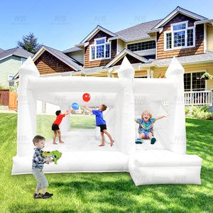 Đám Cưới <span class=keywords><strong>Bouncy</strong></span> Kid Mini Nhảy Combo Inflatable Trắng Nhà Bị Trả Lại Với Bóng Pit Trượt Đồng Bằng Lâu Đài Cho Đảng Tổ Chức Sự Kiện - Product Image 2