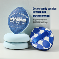 Éponge à maquillage personnalisée sans latex, double usage (humide et sec), motif imprimé, avec dragonne, pour fond de teint, vente en gros
