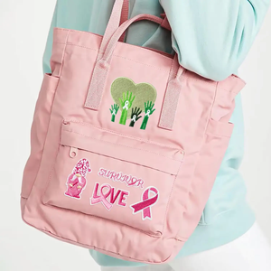 Atacado Pink Green Ribbon Patches Transferência de Calor Breast Cancer Awareness Patches Bordados Ferro em Patches para Chapéus Vestuário - Product Image 4