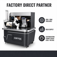 Kios Kopi Robot Barista Lengan Robot AI Mesin Kopi Komersial Latte Art