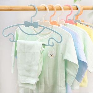 Simple Style <b>Plastic</b> Traceless Kids Coat Hangers for Children Non-slip <b>Hook</b> Small Baby Clothes Hanger - Product Image 2