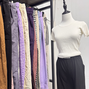 Pantalones deportivos usados al por mayor para <span class=keywords><strong>mujer</strong></span>, pacas <span class=keywords><strong>de</strong></span> <span class=keywords><strong>ropa</strong></span> usada, diseño holgado, pierna recta, cintura elástica, transpirables para fitness <span class=keywords><strong>y</strong></span> deportes. - Product Image 3