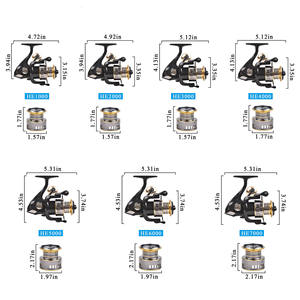 <span class=keywords><strong>Moulinet</strong></span> <span class=keywords><strong>de</strong></span> pêche à la ligne avec poignée interchangeable, série 1000-7000, pour la pêche en mer, en rivière, en lac, en ruisseau, en traîne, 12BB, 10kg max. - Product Image 3