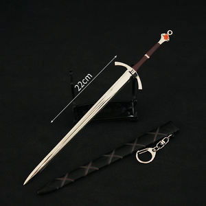 <span class=keywords><strong>Porte</strong></span>-clés Thrones <span class=keywords><strong>Game</strong></span> Alloy Weapon Model GTR11 White Knight's Ice and Fire Sword Metal Keychains - Product Image 1