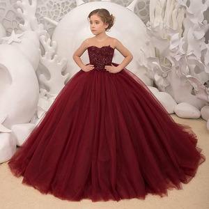S0288R New Lace Trailing Tube Top Fashionable Sexy Temperament Sweet Princess Princess Children's <b>Dress</b> - Product Image 1