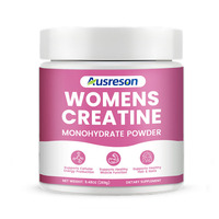 Creatina Monohidrato en Polvo Ausreson OEM, Suplemento para Mujeres Antes del Ejercicio, Etiqueta Privada, Creatina en Polvo para Mujeres, Gran Venta