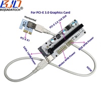 Tarjeta Adaptadora de Expansión BIT-X de 6 Pines, 4 Pines, SATA y 15 Pines, Conector de Alimentación PCI Express PCI-E 1X a 16x para Tarjetas Gráficas GPU
