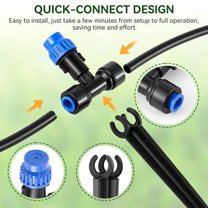 Sistema di irrigazione a effetto serra connettore rapido automatico impianto appeso nebulizzazione tubi vuoti bidirezionale - Product Image 5