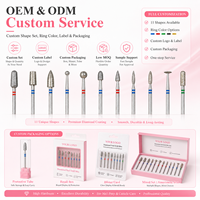 Brocas de Carburo de Diamante Profesionales de Envío Rápido para Limpieza de Cutículas, Brocas Eléctricas para Manicura, Accesorios para Taladro de Uñas