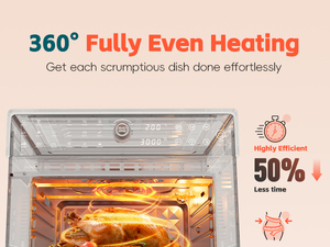 2026 신형 디자인 30L 1800W 전기 스테인리스 로스터 다기능 건강 저지방 에어 오븐 프라이어 오일프리 가정용 - Product Image 5