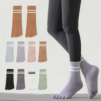 Chaussettes de compression pour les orteils, antidérapantes, confortables, à cinq doigts, unisexes, pour le Pilates