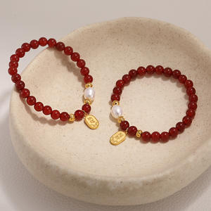 Bracelet <span class=keywords><strong>en</strong></span> Agate Rouge Porte-Bonheur avec Perle d'Eau Douce et Bille <span class=keywords><strong>en</strong></span> Acier, Bracelet <span class=keywords><strong>en</strong></span> Cinabre <span class=keywords><strong>pour</strong></span> Anniversaire <span class=keywords><strong>de</strong></span> Filles - <span class=keywords><strong>Vente</strong></span> <span class=keywords><strong>en</strong></span> <span class=keywords><strong>Gros</strong></span> - Product Image 6