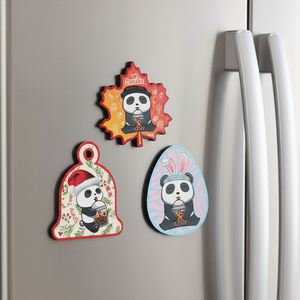 Aimants de réfrigérateur souvenirs de voyage Panda chinois, design animal mignon, aimants de réfrigérateur pour enfants - Product Image 1