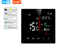 Termostato de Calefacción por Suelo Radiante Eléctrico con WIFI, Control por Voz Tuya, Controlador de Temperatura Ambiente con Sensor NTC 16A