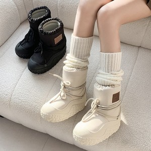 <span class=keywords><strong>Bottes</strong></span> <span class=keywords><strong>de</strong></span> <span class=keywords><strong>neige</strong></span> imperméables antidérapantes à plateforme pour femmes, avec cordon <span class=keywords><strong>de</strong></span> serrage, en tissu <span class=keywords><strong>de</strong></span> coton, bout rond, semelle en caoutchouc, chaussures décontractées d'hiver, ODM OEM - Product Image 2