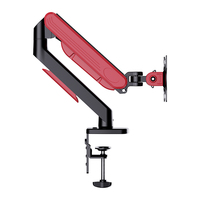 Nouvel arrivage Support de moniteur Ultimate Cool noir rouge à double bras Support de moniteur pivotant et inclinable Support de moniteur réglable en hauteur