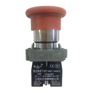 Botón pulsador de metal con cabezal de hongo de 22 mm para elevador, serie LA38, interruptor de enclavamiento - Product Image 6