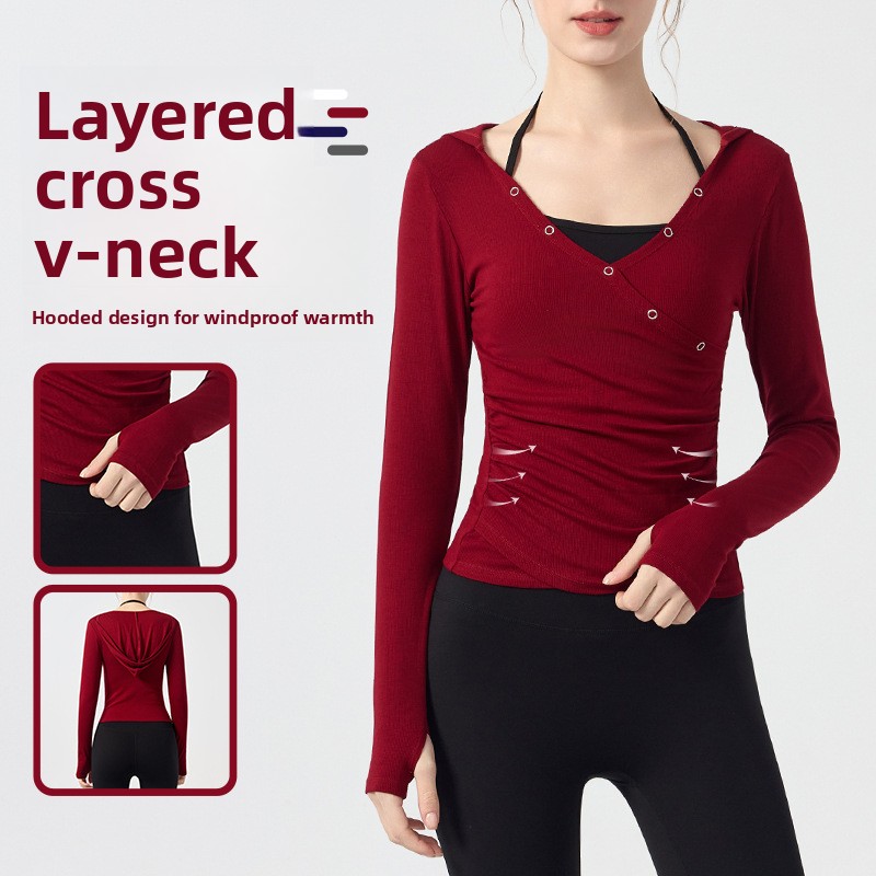 Hot Sale Removable Pad Yoga Sports Top Women V Neck Yoga And Pilates Wear Quick Dry For Gym Running Sports Wear