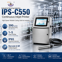 Système de codage continu pour imprimante CIJ IPS-C550 avec impression haute vitesse 390 m/min, boîtier en acier inoxydable IP65 pour usage industriel